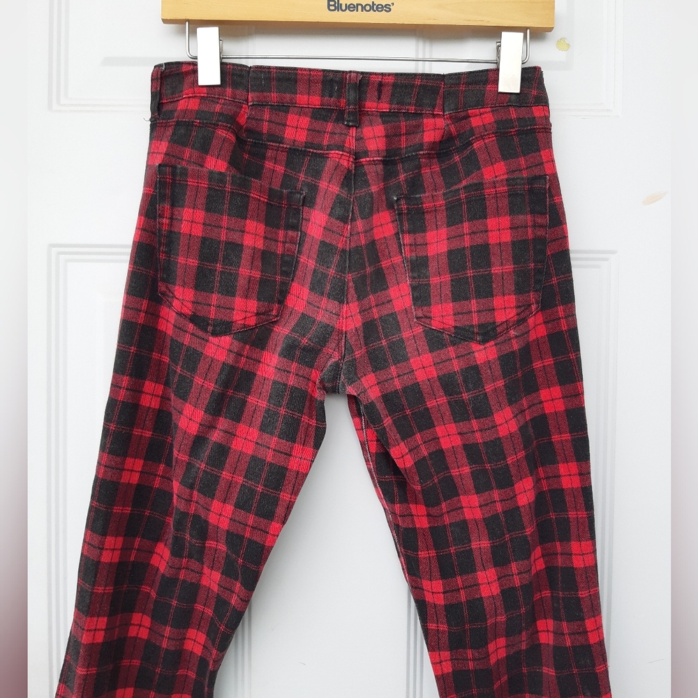 Red Plaid Jeans - Picture 4 of 11